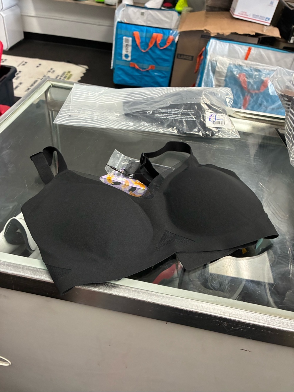 Women’s Honeylove LiftWear Crossover Bra New SZ XS+ Black NWT